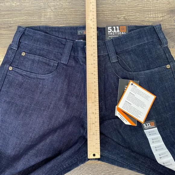 5.11 Tactical Jeans 31x34 Blue Defender Flex Slim Jeans Indigo Dressy Casual